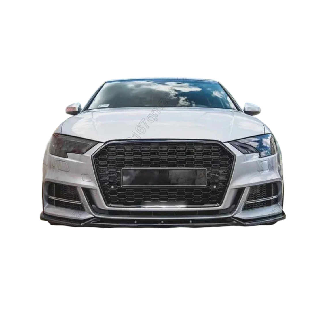 Gloss Black Front Bumper Lip Splitter Diffuser 3PCS For Audi S3 A3 8V S-Line 2016-2020