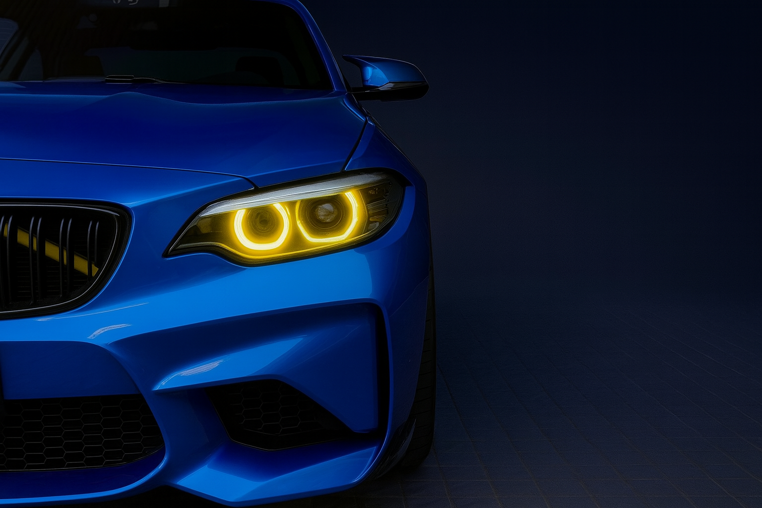Yellow DRL Angel Eyes LED Chips BMW 2 Series M2 F87 F22 F23 (2014–2017) Xenon Headlights – CSL Style Upgrade