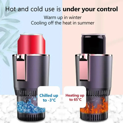 2-in-1 Car Cup Holder Cooler & Warmer – 12V Smart Temperature Control Mug (Travel, Office & Home)