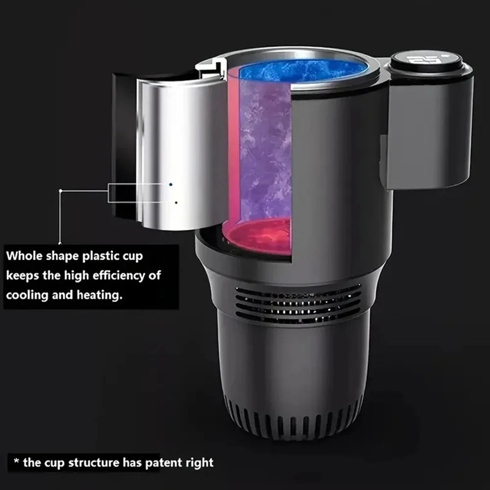 2-in-1 Car Cup Holder Cooler & Warmer – 12V Smart Temperature Control Mug (Travel, Office & Home)